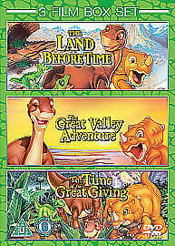 The Land Before Time 1-3 DVD (2009) Don Bluth, Smith (DIR) Cert U 3 Discs Pre-Owned Region 2