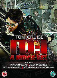 Mission Impossible 1-4 DVD (2012) Tom Cruise, Bird (DIR) Cert 15 4 Discs Pre-Owned Region 2