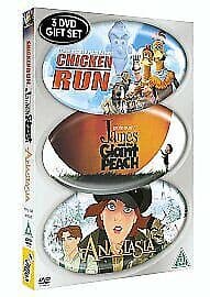 Chicken Run/James And The Giant Peach/Anastasia DVD (2004) Peter Lord Cert U 3 Pre-Owned Region 2