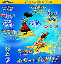 Mary Poppins/Tarzan/Lilo And Stitch DVD (2006) Elsa Lanchester, Stevenson (DIR) Pre-Owned Region 2