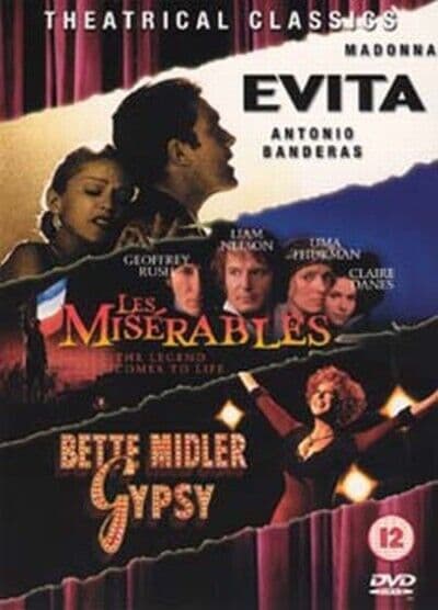 Evita/Les Miserables/Gypsy DVD (2005) Liam Neeson, August (DIR) Cert 12 3 Discs Pre-Owned Region 2