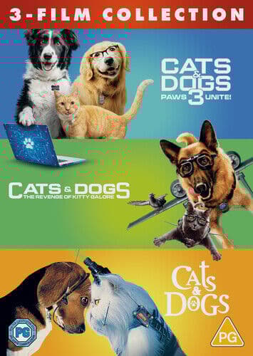Cats & Dogs: 3 Film Collection DVD (2021) Jeff Goldblum, Guterman (DIR) Cert PG Pre-Owned Region 2