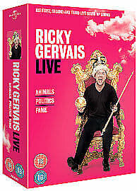 Ricky Gervais: Live Collection DVD (2007) Ricky Gervais Cert 18 3 Discs Pre-Owned Region 2