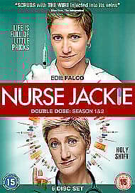 Nurse Jackie: Season 1 And 2 DVD (2011) Edie Falco Cert 15 6 Discs Pre-Owned Region 2