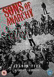 Sons Of Anarchy: Complete Season 5 DVD (2013) Charlie Hunnam Cert 15 4 Discs Pre-Owned Region 2