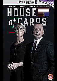 House Of Cards: The Complete First, Second & Third Seasons DVD (2015) Kevin Pre-Owned Region 2