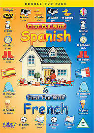First Fun With Spanish/First Fun With French DVD (2005) Cert E 2 Discs Pre-Owned Region 2