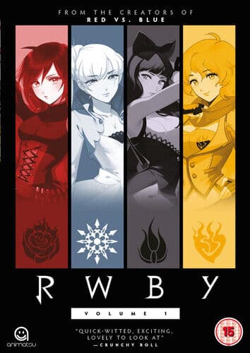 RWBY: Volume 1 DVD (2015) Monty Oum Cert 15 Pre-Owned Region 2