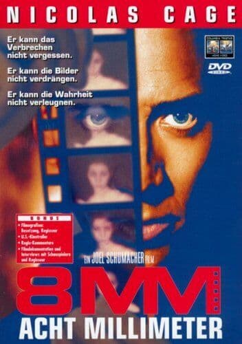 8mm DVD (2007) Nicolas Cage, Schumacher (DIR) Cert 18 Pre-Owned Region 2