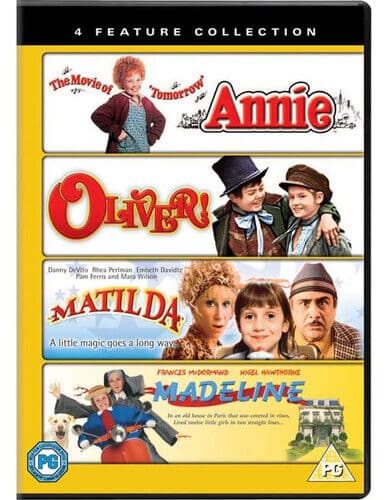 Annie/Oliver/Matilda/Madeline DVD (2015) Aileen Quinn, Huston (DIR) Cert PG 4 Pre-Owned Region 2