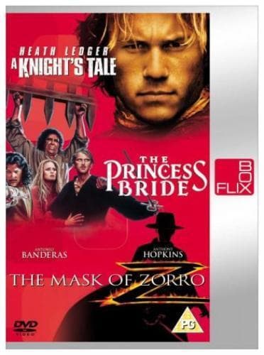 A Knight’s Tale/The Princess Bride/The Mask Of Zorro DVD (2004) Heath Ledger, Pre-Owned Region 2