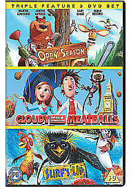 Cloudy With A Chance Of Meatballs/Open Season/Surf’s Up DVD (2010) Phil Lord Pre-Owned Region 2