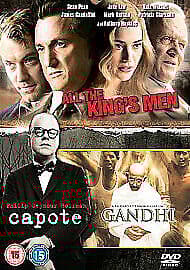 Capote/All The King’s Men/Gandhi DVD (2007) Philip Seymour Hoffman, Miller Pre-Owned Region 2
