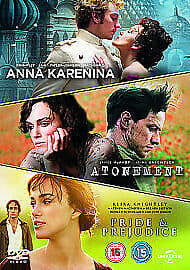 Anna Karenina/Atonement/Pride and Prejudice DVD (2016) Keira Knightley, Wright Region 2