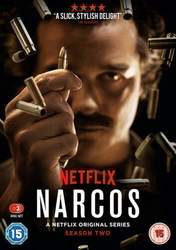 Narcos: The Complete Season Two DVD (2017) Wagner Moura Cert 15 3 Discs Region 2