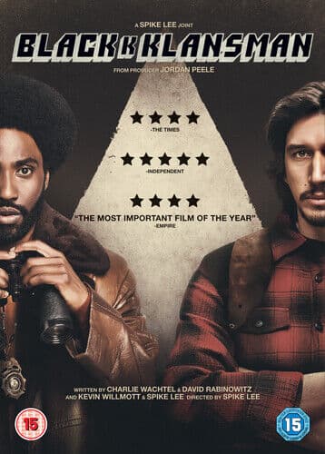 BlackkKlansman DVD (2018) Adam Driver, Lee (DIR) Cert 15 Region 2