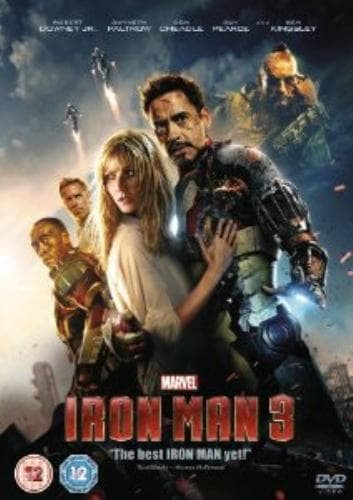 Iron Man 3 DVD (2013) Robert Downey Jr, Black (DIR) Cert 12 Region 2