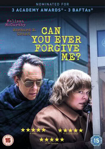 Can You Ever Forgive Me? DVD (2019) Melissa McCarthy, Heller (DIR) Cert 15 Region 2