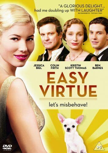 Easy Virtue DVD (2009) Jessica Biel, Elliott (DIR) Cert 12 Region 2