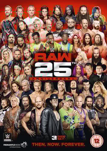 WWE: Raw - 25th Anniversary DVD (2018) Asuka Cert 12 3 Discs Region 2