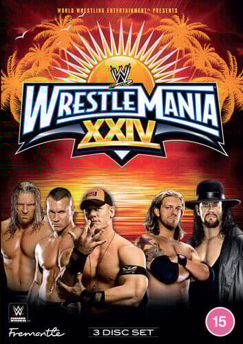 WWE: Wrestlemania 24 DVD (2021) Edge Cert 15 3 Discs Region 2