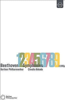 Beethoven: 9 Symphonies DVD (2022) Claudio Abbado Cert E 4 Discs Region 2