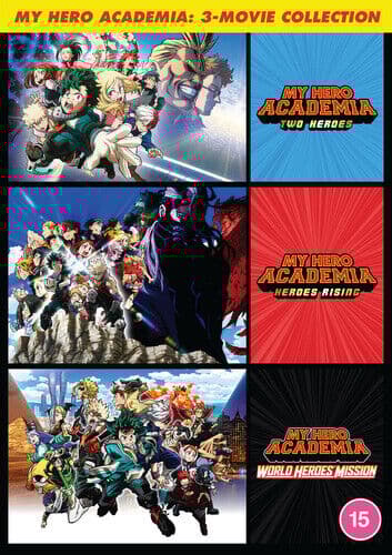 My Hero Academia: 3 Movie Collection Blu-Ray (2023) Kenji Nagasaki Cert 15 3 Region 2