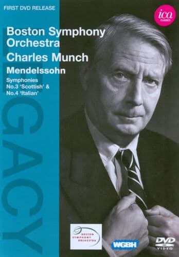Charles Munch: Mendelssohn Symphonies Nos. 3 and 4 (BSO) DVD (2011) Charles Region 2