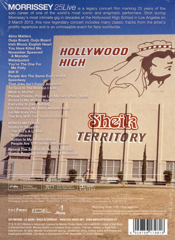Morrissey: 25 Live - Hollywood High School (DVD)