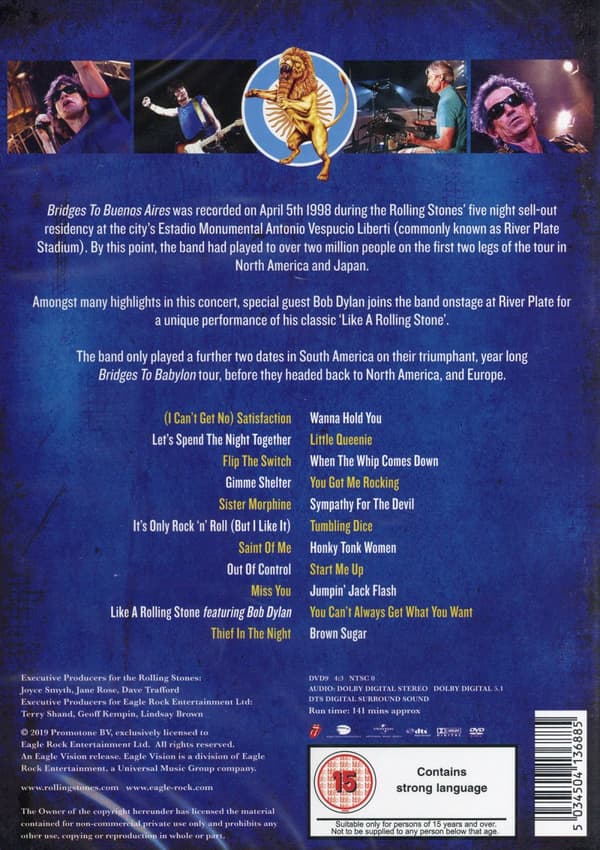 Rolling Stones: Bridges to Buenos Aires 1998 (DVD)