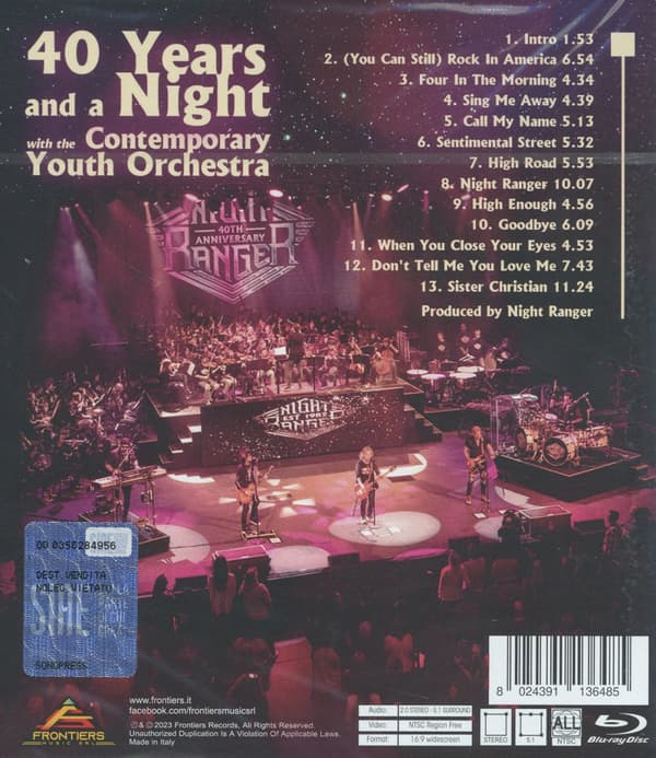 Night Ranger: 40 years and a night with CYO (Blu-ray)