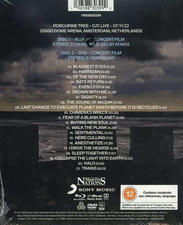 Porcupine Tree: Closure/Continuation live 2022 (Blu-ray + DVD)