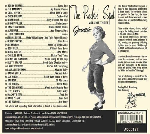 Various Artists : The Rockin’ Spot: Jeanie - Volume 3 CD (2023)