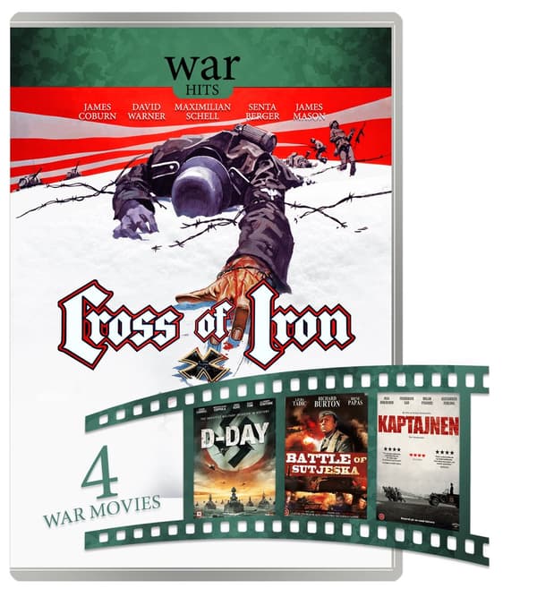 WAR MOVIE HITS - 4 DVD Box CROSS OF IRON, D-DAY, BATTLE OF SUTJESKA (1973), The Captain