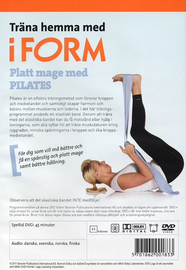 Träna hemma med iForm / Platt mage med Pilates (DVD)