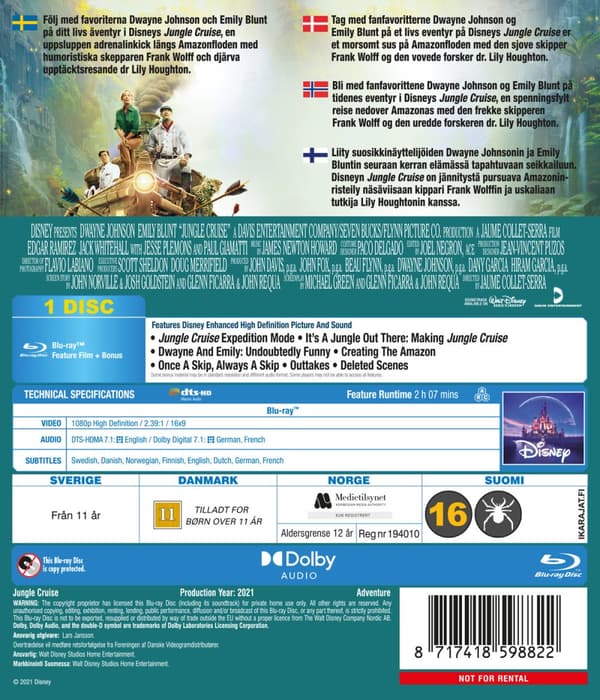 Jungle cruise (Blu-ray)