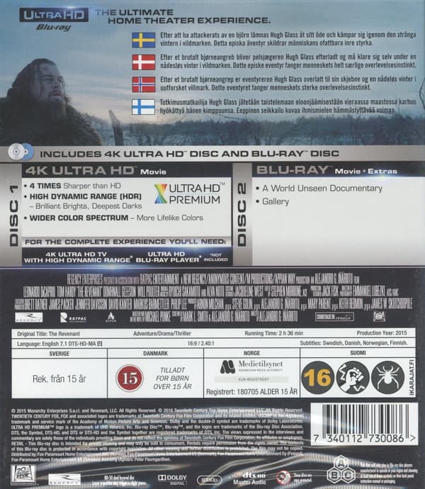 The Revenant (4K Ultra HD + Blu-ray)