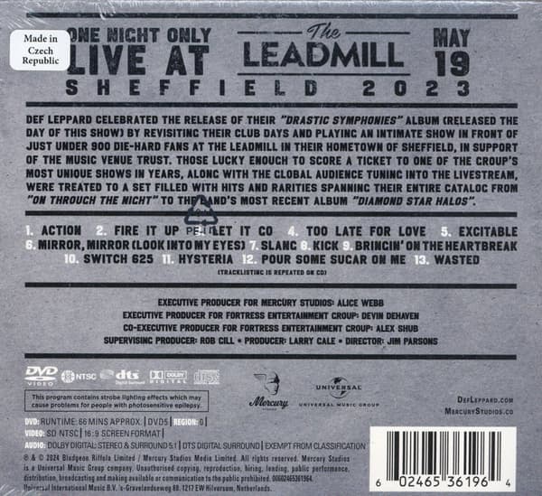 Def Leppard: Live at The Leadmill 2024 (CD + DVD)