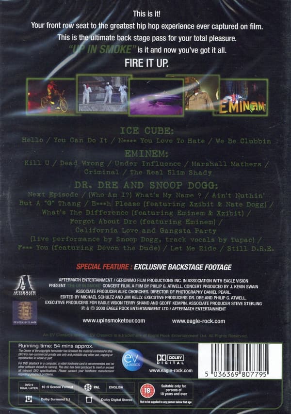Dr Dre/Snoop Dogg/Eminem/Ice Cube: Up in smoke (DVD)