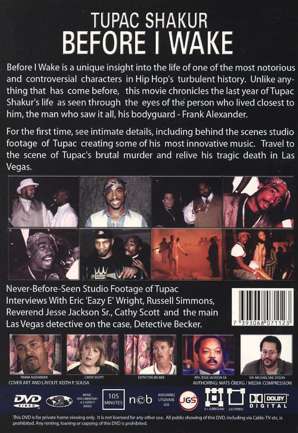 Shakur Tupac: Before I wake (Documentary) (DVD)