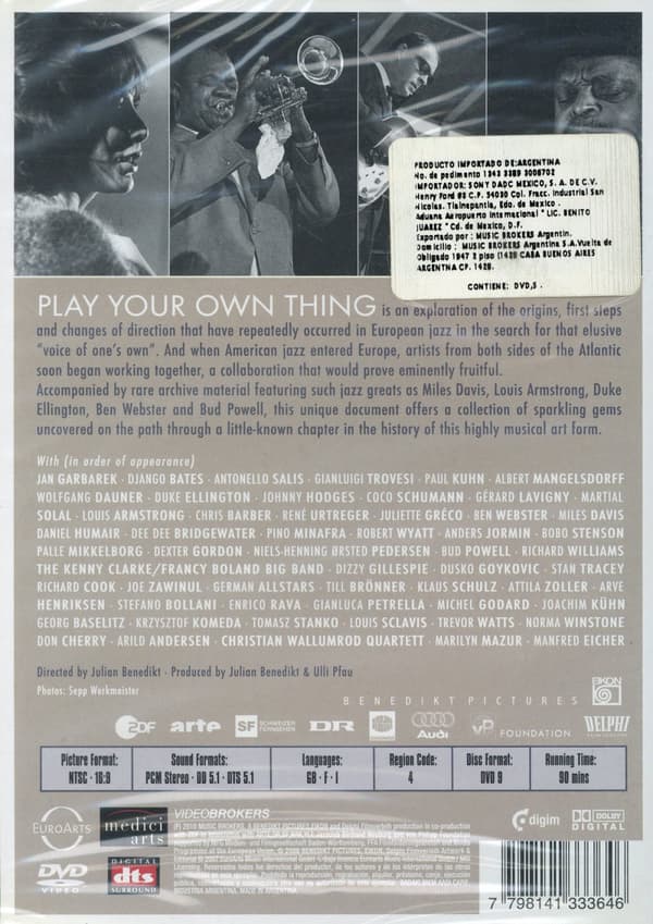 Play Your Own Thing/A Story Of Jazz in Europe (DVD)