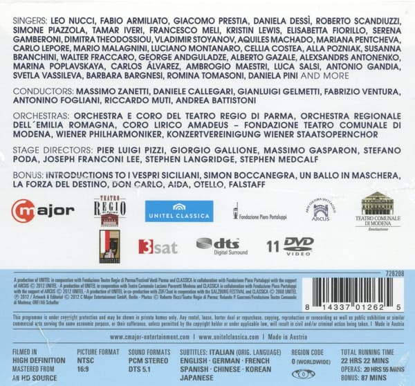 Verdi: Tutto Verdi vol 3 / Operas (11 DVD)