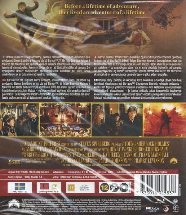 Young Sherlock Holmes: Tempelmysteriet (Blu-ray)