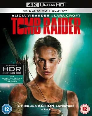 Tomb Raider  (2018) Alicia Vikander, Uthaug (DIR) cert 12 2 discs Blu-Ray Pre-Owned