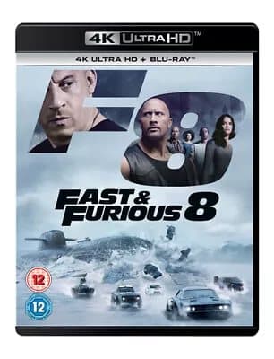 Fast & Furious 8 (2017) Dwayne Johnson, Gray (DIR) cert 12 2 discs Blu-Ray Pre-Owned