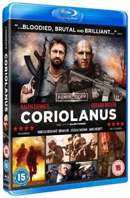 Coriolanus  (2012) Gerard Butler, Fiennes (DIR) cert 15  Blu-Ray Pre-Owned