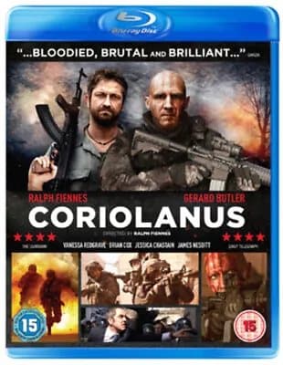 Coriolanus (2012) Gerard Butler, Fiennes (DIR) cert 15 Blu-Ray Pre-Owned