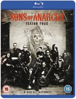 Sons of Anarchy: Season Four  (2012) Charlie Hunnam cert 15 3 discs Blu-Ray Pre-Owned