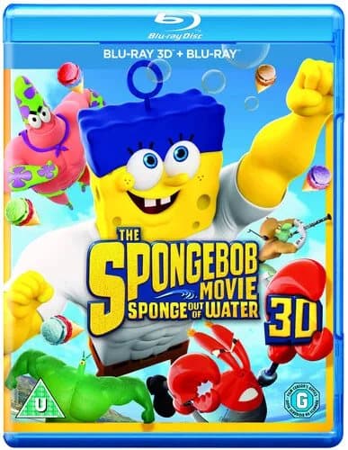 The SpongeBob Movie: Sponge Out of Water  (2015) Antonio Banderas, Blu-Ray Pre-Owned