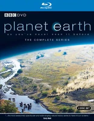 Planet Earth  (2007) David Attenborough cert E 4 discs  Blu-Ray Pre-Owned